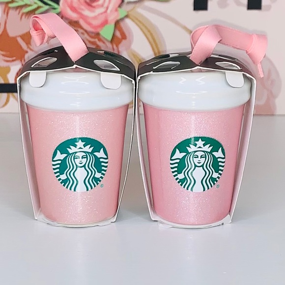 💗🎄{STARBUCKS} Pink Ceramic Christmas Ornaments - Picture 3 of 3